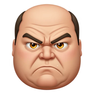 Fat angry man sticker