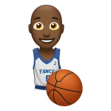 Basketball with fance sticker