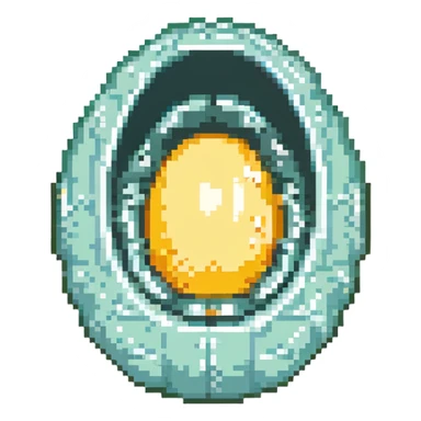 MRI egg embryo digital fetal small shape contained in otherworldly egg sticker