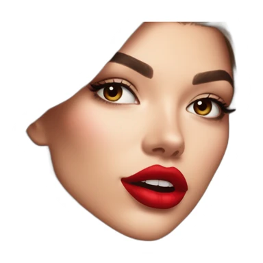 Alissa Violet, red lipstick sticker