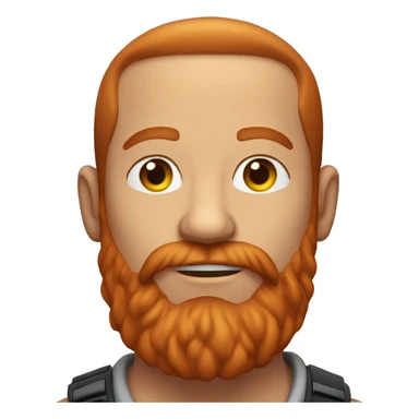 34 year old red beard man sticker