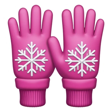 Cozy pink winter gloves sticker