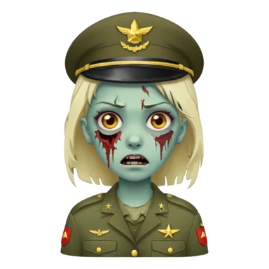 garota zumbi no exército sticker