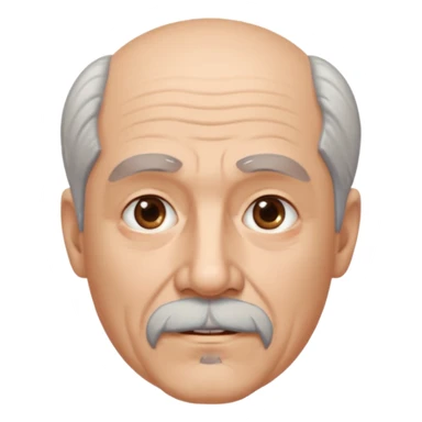 70 year old man with goatee and thinning hair sticker