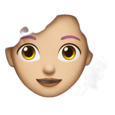 Queen pink hair White skin sticker