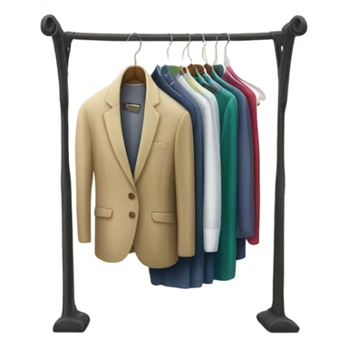 clothes on a hanger sticker