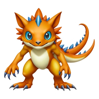  Fakémon-Digimon-Bagbean-Vernid-creature (full body) sticker