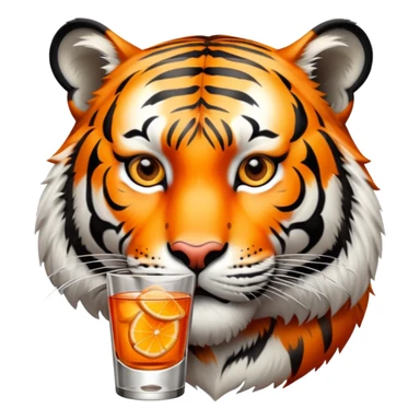 tigre che beve vodka sticker