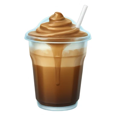 Caramel iced coffee in a clear cup  sticker