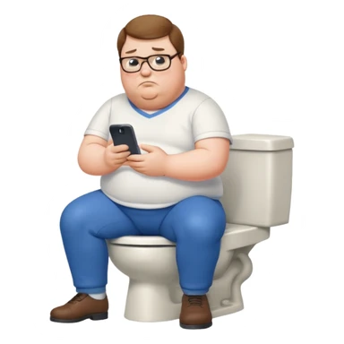 can you do  Peter Griffin sitting on the toilet playing on his phone sticker