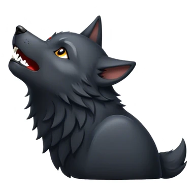 Black wolf howling  sticker