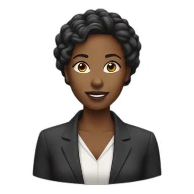 black woman news reporter sticker
