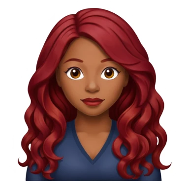 LaTavia Robeson from Destiny's Child with long dark red hair sticker