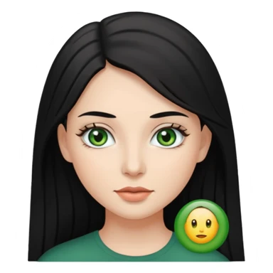 enemies chico pelo negro ojos grises chica pelo castaño largo ojos verdes sticker