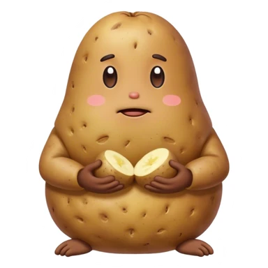 meditater potato creature  sticker
