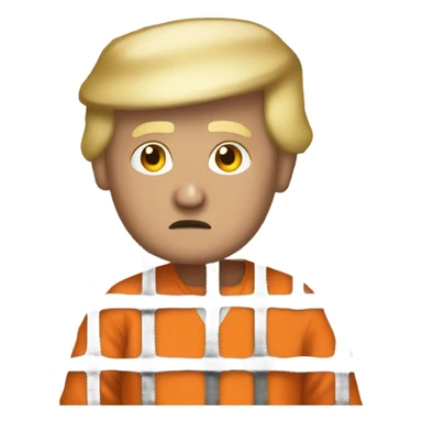 Donald trump wearing a prison jumpsuit sticker