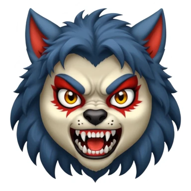 girl werewolf sticker