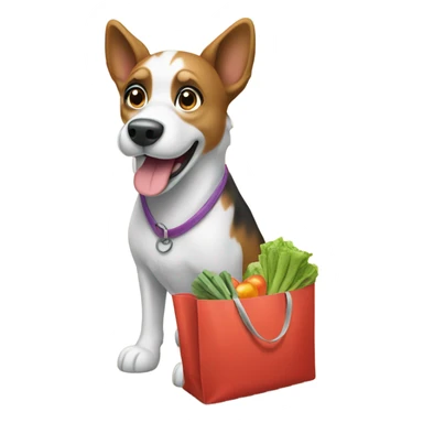 dog is shopping sticker