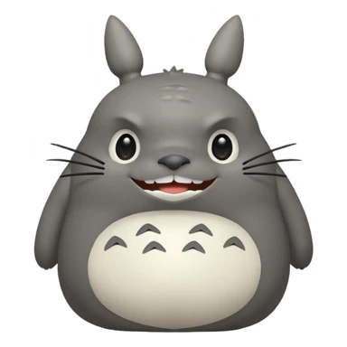 Totoro tierno que se parezca al real sonriendo tierno sticker