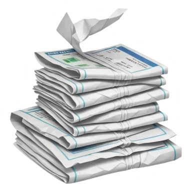 Stack of receipts sticker