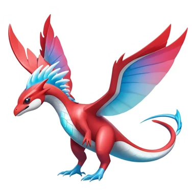 Latias-Salamence-Fakémon-hybrid-creature (full body)  sticker