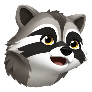 Raccoon cry sticker