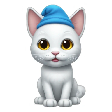 Smurf cat sticker