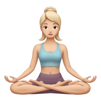 yoga woman in a different pose, simple sticker