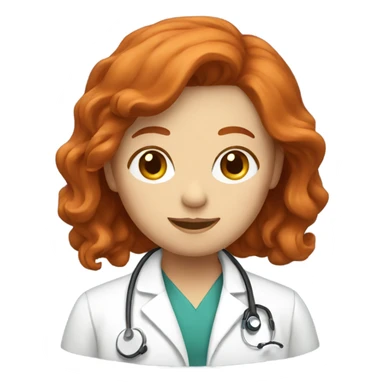 A redhead doctor sticker