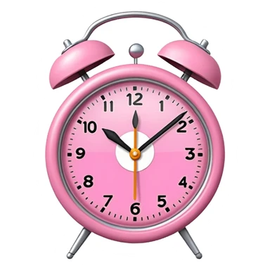 um DESPERTADOR minimalista ROSA sticker