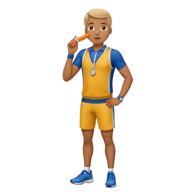 track coach with whistle full body sticker