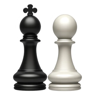two chess figures white and black sticker