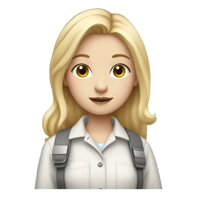 pale girl, blonde artist sticker