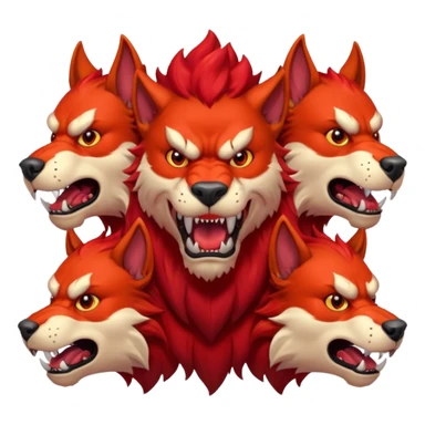 Red cerberus sticker
