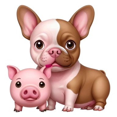 French bulldog and a pig sticker