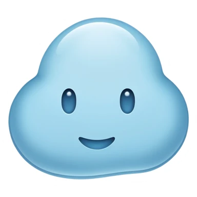 light blue irregular shape spot, not round, organic blob sticker