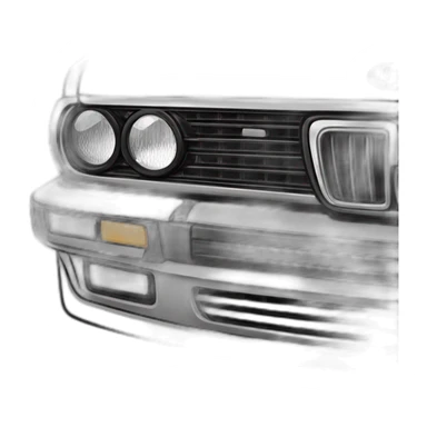 E30-front-grill-lineart sticker
