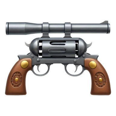 Double barrel gun sticker