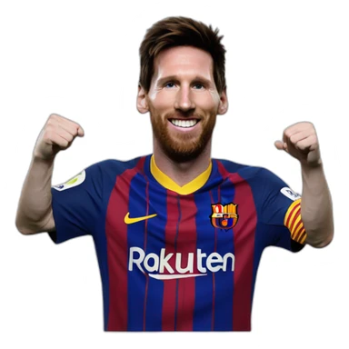 Messi mais ses mains sur la tête car il est choquer sticker