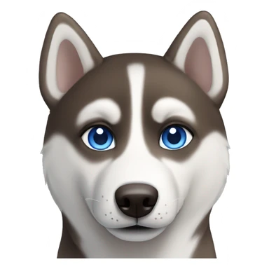 Husky brown blue eyes sticker