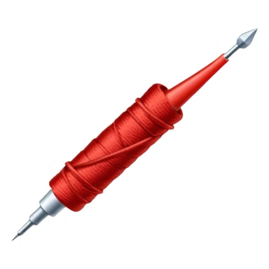 Un aguja y un pedazo de hilo sticker