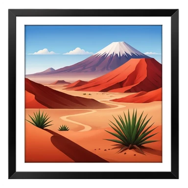 Atacama red desert sticker