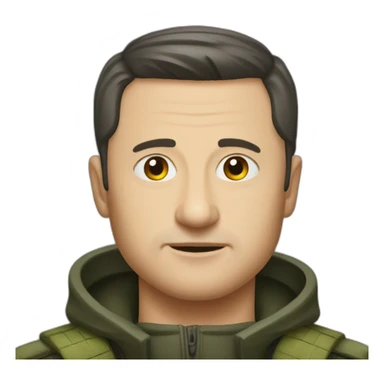 Vladimir Zelenskiy with red flad sticker