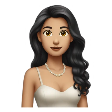 elegant-girl-in-dark-hair sticker