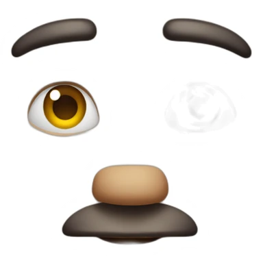 man big lip cheek hollowed with raised eyebrow sticker