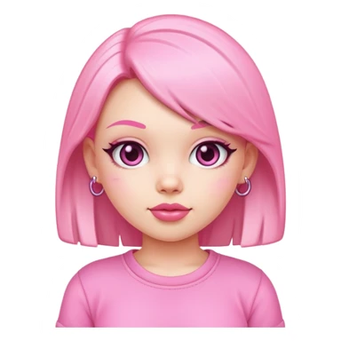 Cute cool pink 2000s bimbo girl sticker