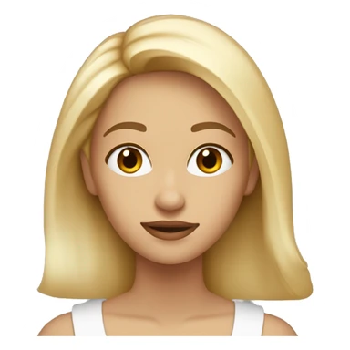 Femme blonde, cheveux long et lisse, yeux marron et clair de peau, vers la cinquentaine sticker