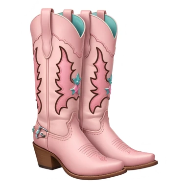 Soft pink cowgirl boots  sticker