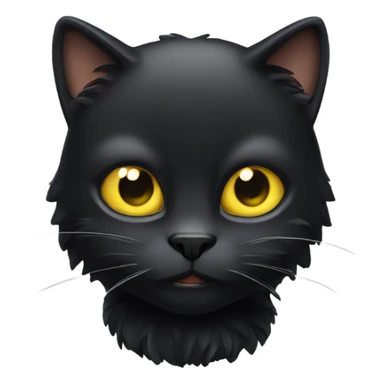 Black cat skiing sticker