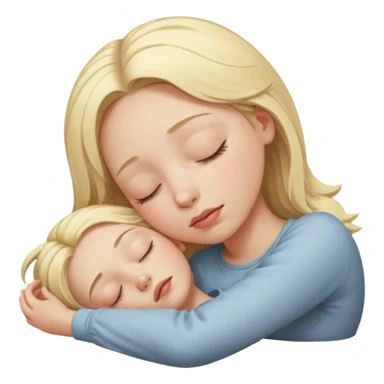 A blonde girl sleeping but make it look good sticker